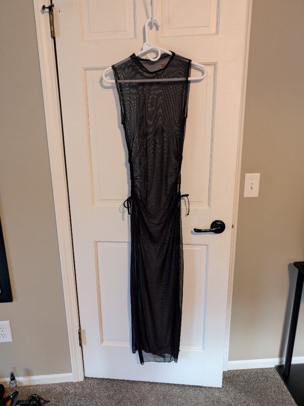 Women's Sheer Mesh Long See Through Cover Up Dress Lingerie Swim Cover - Picture 4 of 4